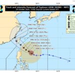 Nakataas ang Signal No. 2 sa mga lugar ng Luzon habang ang ‘Leon’ ay tumindi nang tama bilang isang bagyo.